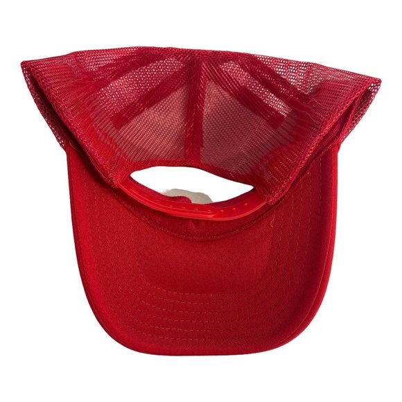 NEW VINTAGE STYLE HONDA MOTORS RED BLACK TRUCKER HAT CAP ADULT SIZE TRENDY RETRO - Picture 3 of 3